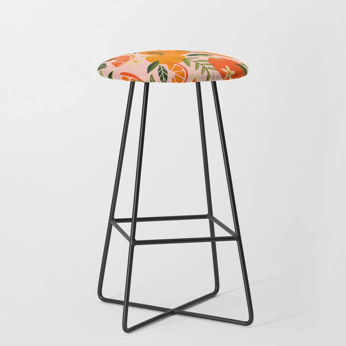 Orange Blooms - Blush Stool Gallery Image 1
