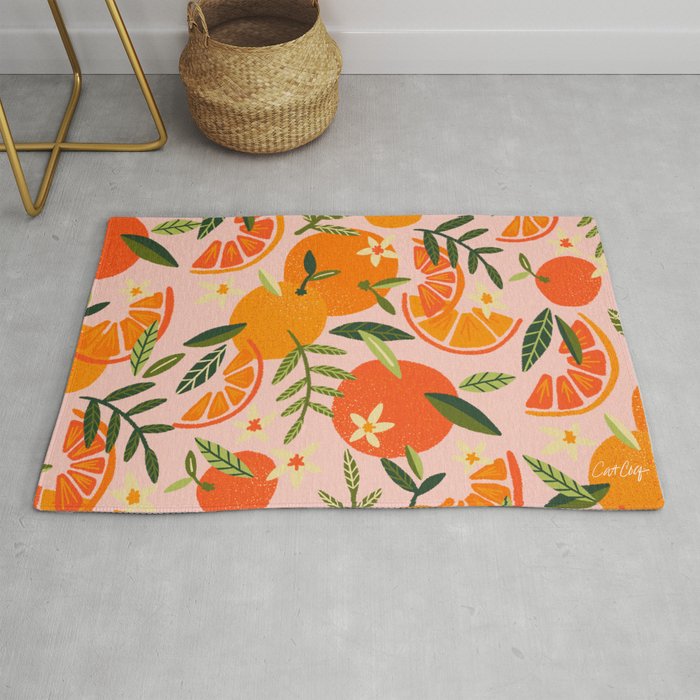 Orange Blooms - Blush Rug Gallery Image 1