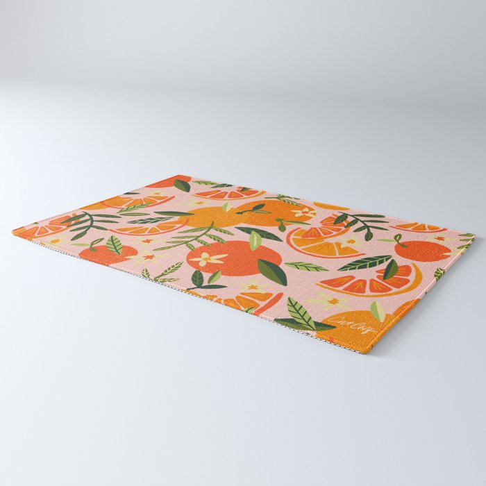 Orange Blooms - Blush Rug Gallery Image 3
