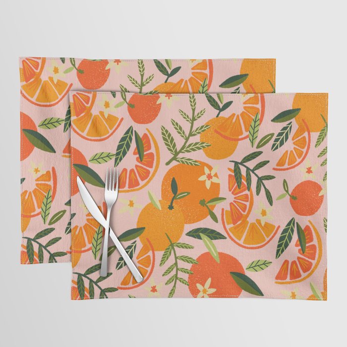 Orange Blooms - Blush Placemat Gallery Image 1
