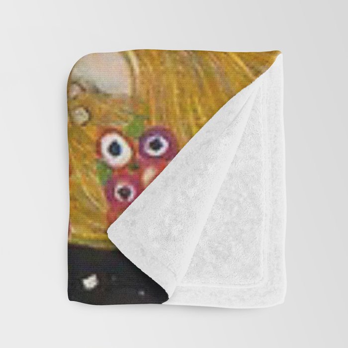 Gustav Klimt Water Serpents II Throw Blanket Gallery Image 3