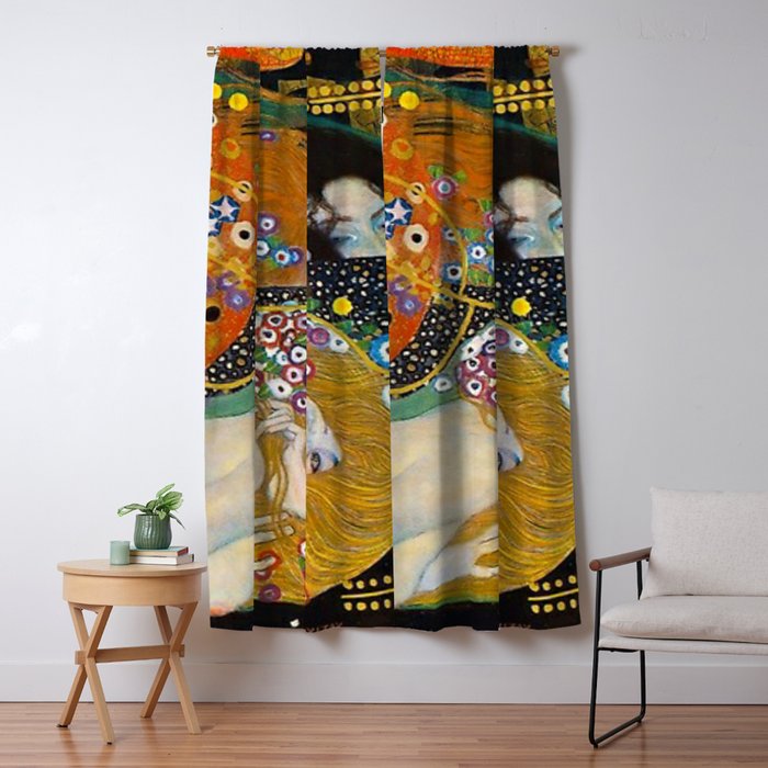 Gustav Klimt Water Serpents II Window Curtain Gallery Image 5