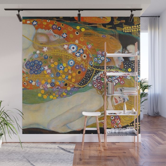 Gustav Klimt Water Serpents II Wall Mural Gallery Image 1
