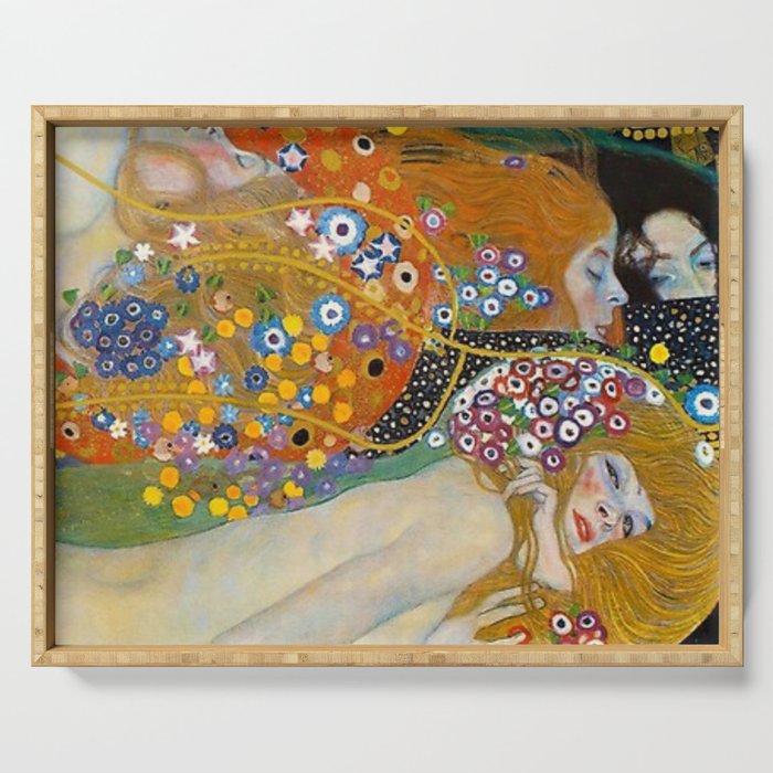 Gustav Klimt Water Serpents II Serving Tray Gallery Image 1