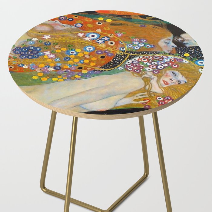 Gustav Klimt Water Serpents II Side Table Gallery Image 2
