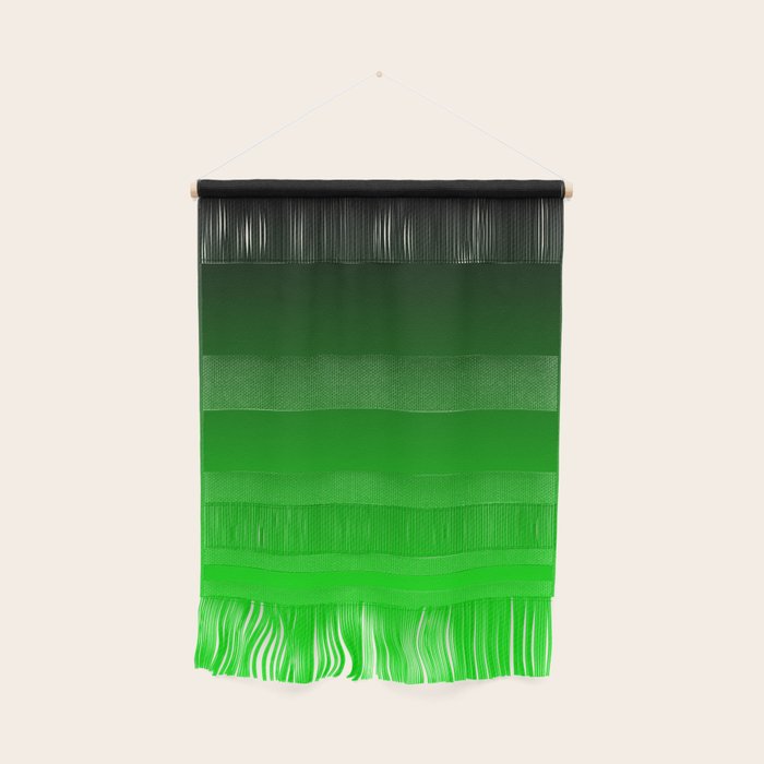 Black Lime Green Neon Nights Ombre Wall Hanging Gallery Image 1