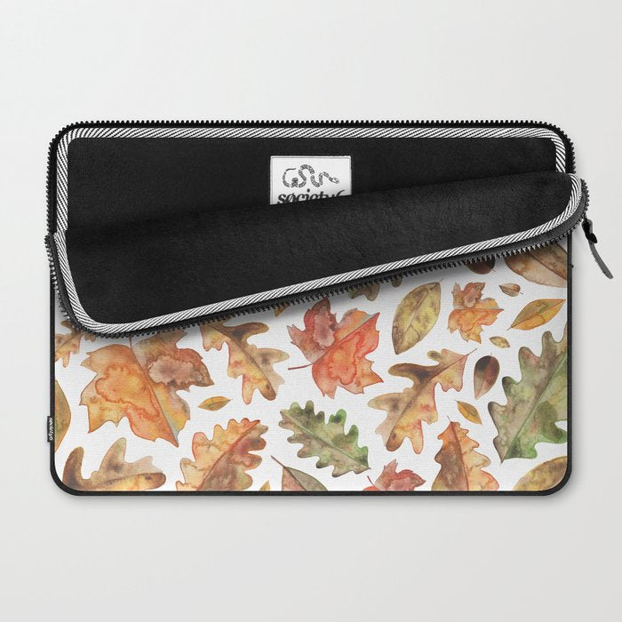 Watercolour Autumn Leaves. Laptop Sleeve Gallery Image 2