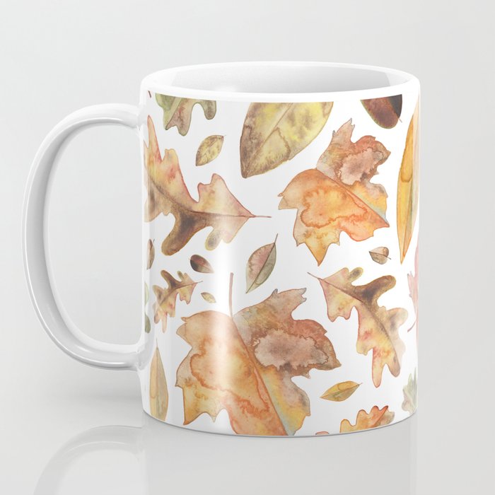 Watercolour Autumn Leaves. Coffee Mug Gallery Image 3