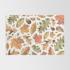 Watercolour Autumn Leaves. Rug Gallery Image 2