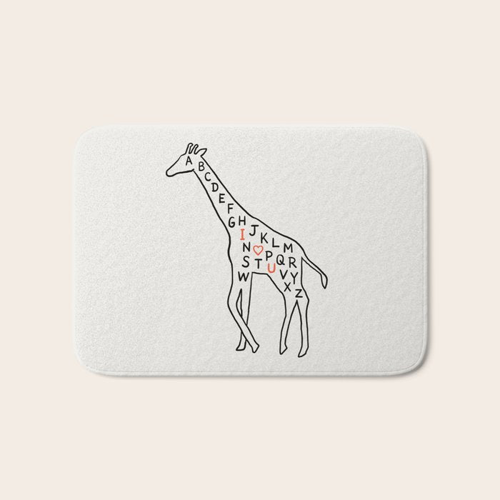 I love you as high as I can reach Bath Mat Gallery Image 1