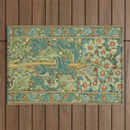 Floral Tree After William Morris Digital Painting Outdoor Rug Gallery Image 1
