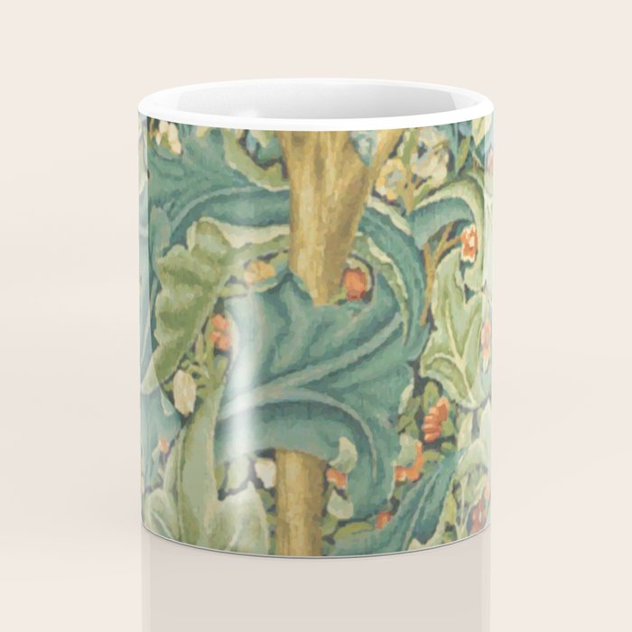 Floral Tree After William Morris Digital Painting Coffee Mug Gallery Image 4