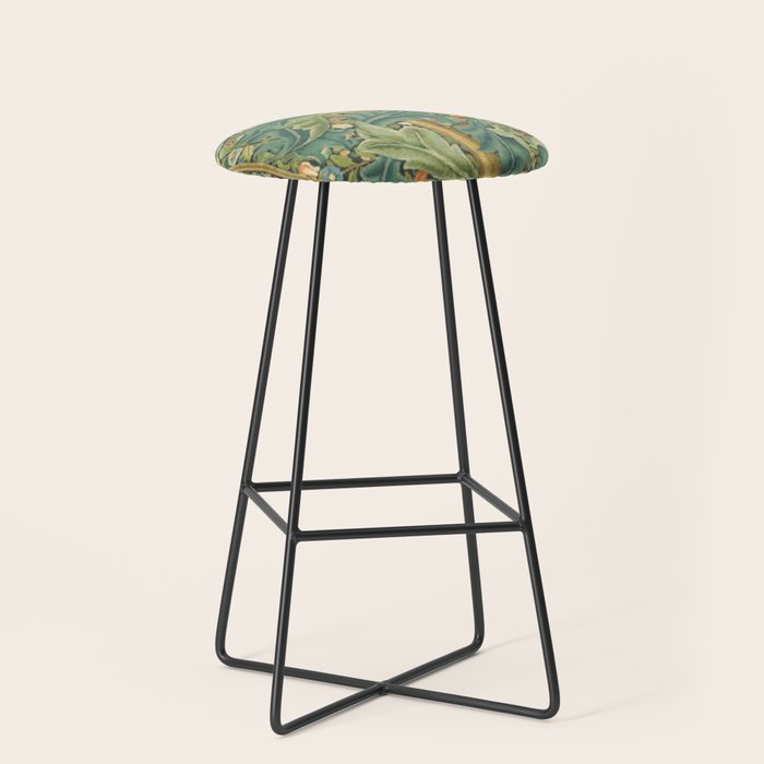 Floral Tree After William Morris Digital Painting Stool Gallery Image 1