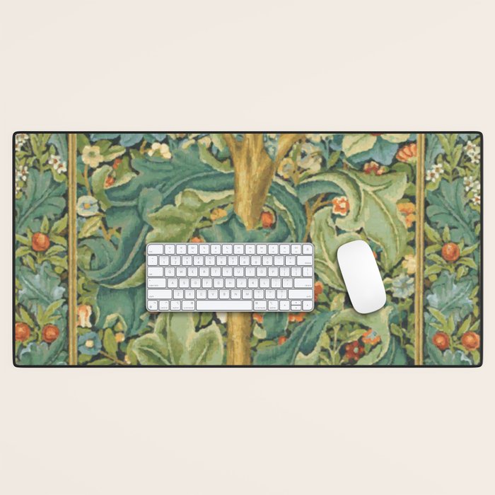 Floral Tree After William Morris Digital Painting Desk Mat Gallery Image 1