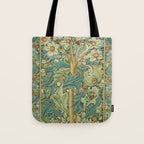 Floral Tree After William Morris Digital Painting Tote Bag Gallery Image 1