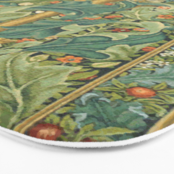 Floral Tree After William Morris Digital Painting Bath Mat Gallery Image 3