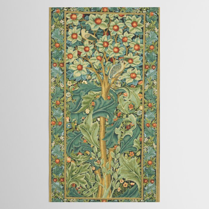 Floral Tree After William Morris Digital Painting Tablecloth Gallery Image 2