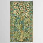 Floral Tree After William Morris Digital Painting Tablecloth Gallery Image 2