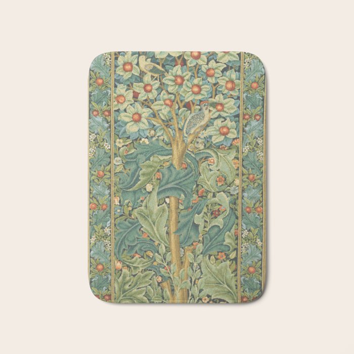 Floral Tree After William Morris Digital Painting Bath Mat Gallery Image 1