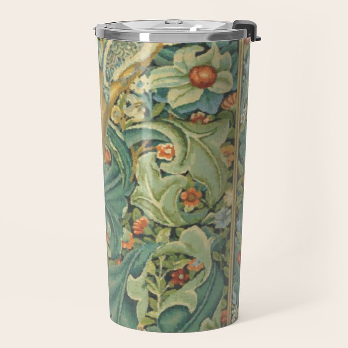 Floral Tree After William Morris Digital Painting Travel Mug Gallery Image 2