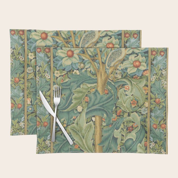 Floral Tree After William Morris Digital Painting Placemat Gallery Image 1