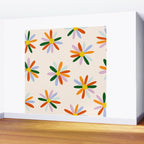 Patchwork Daisies  Wall Mural Gallery Image 2