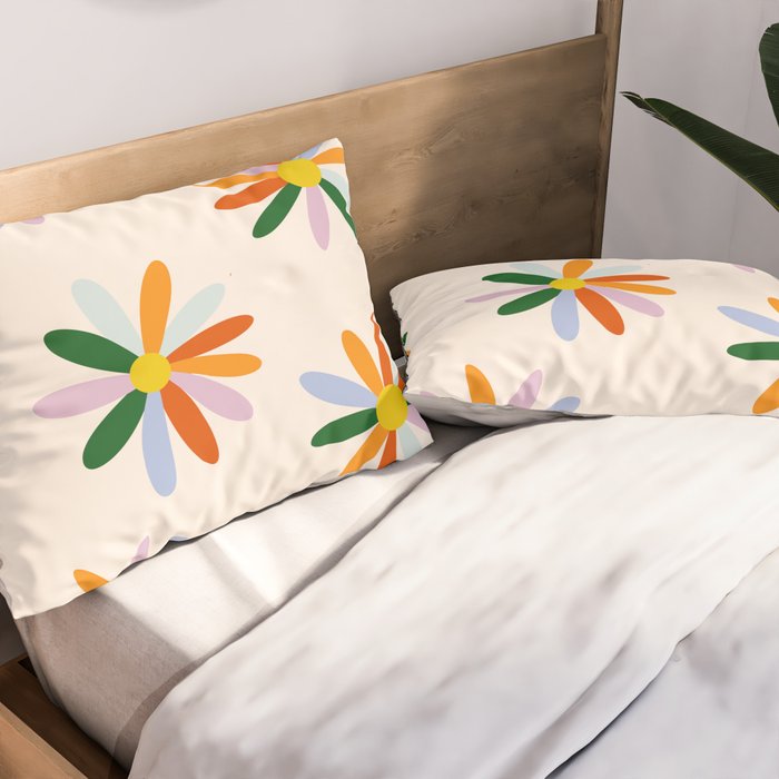 Patchwork Daisies  Pillow Sham Gallery Image 2