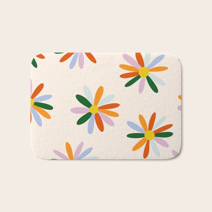 Patchwork Daisies  Bath Mat Gallery Image 1