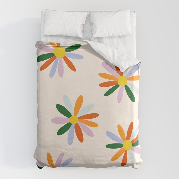 Patchwork Daisies  Duvet Cover Gallery Image 1