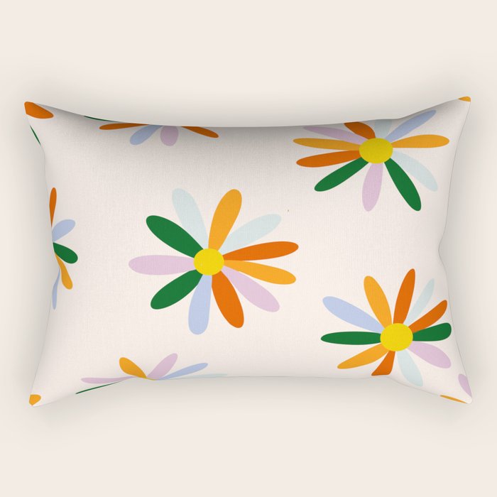 Patchwork Daisies  Rectangular Pillow Gallery Image 2