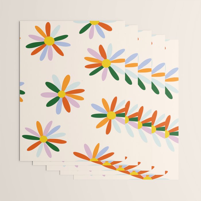 Patchwork Daisies  Wrapping Paper Gallery Image 3