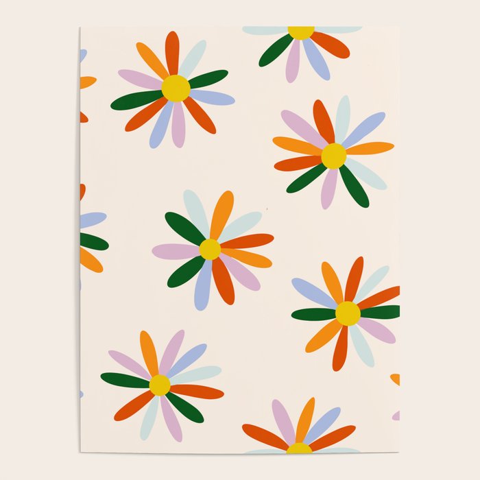 Patchwork Daisies  Poster Gallery Image 4