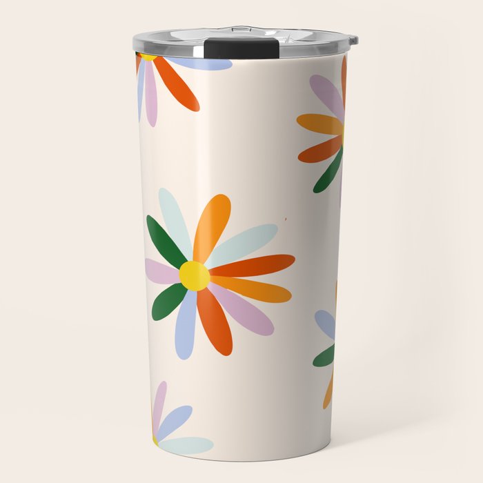Patchwork Daisies  Travel Mug Gallery Image 1