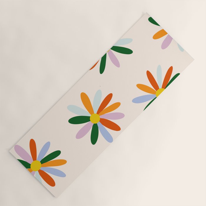 Patchwork Daisies  Yoga Mat Gallery Image 1