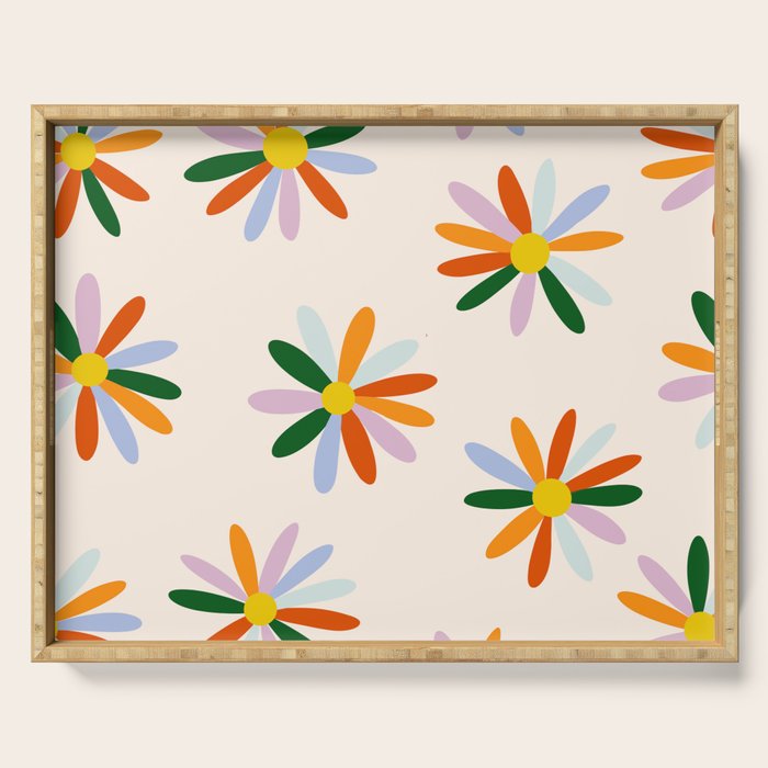 Patchwork Daisies  Serving Tray Gallery Image 1