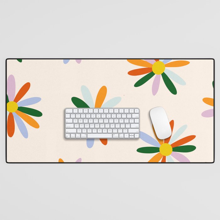 Patchwork Daisies  Desk Mat Gallery Image 1