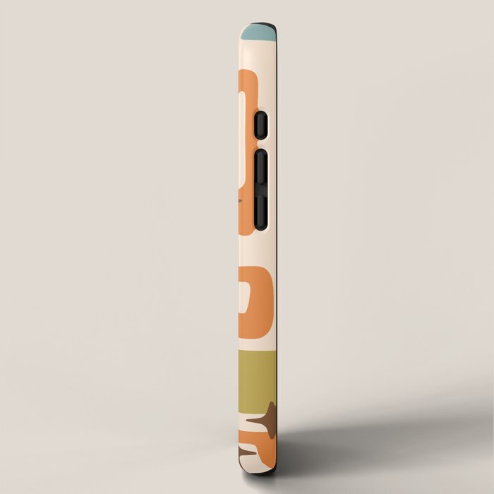 Mid Century Modern Style 922 Orange Green Blue iPhone Case Gallery Image 2