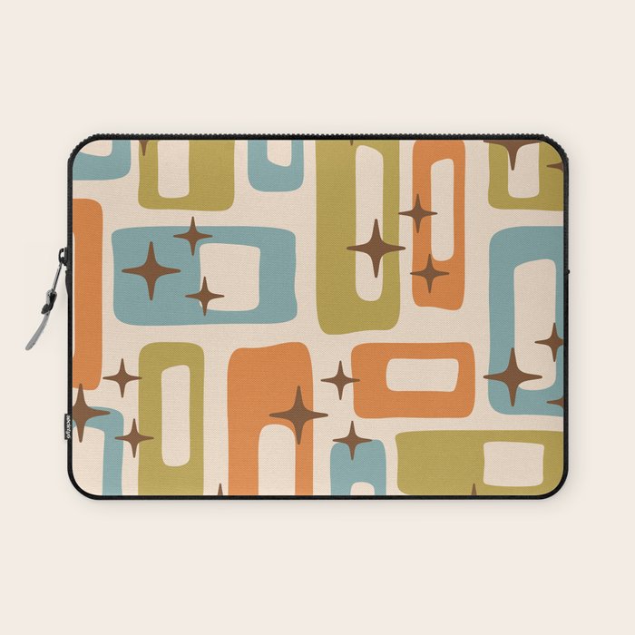 Mid Century Modern Style 922 Orange Green Blue Laptop Sleeve Gallery Image 1