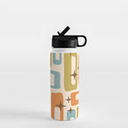 Mid Century Modern Style 922 Orange Green Blue Water Bottle Gallery Image 1