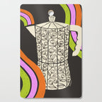 Moka Pot Rainbow - Black Cutting Board Gallery Image 1