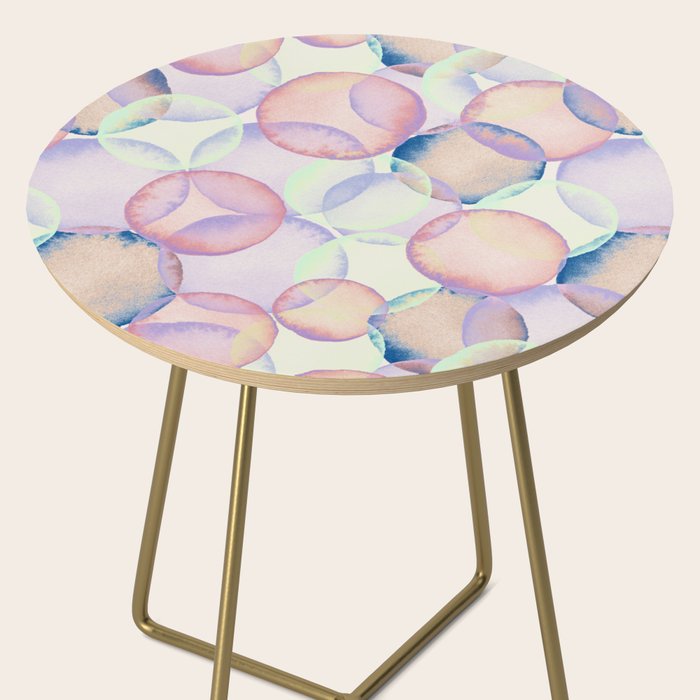 Watercolor circles overlay Side Table Gallery Image 2