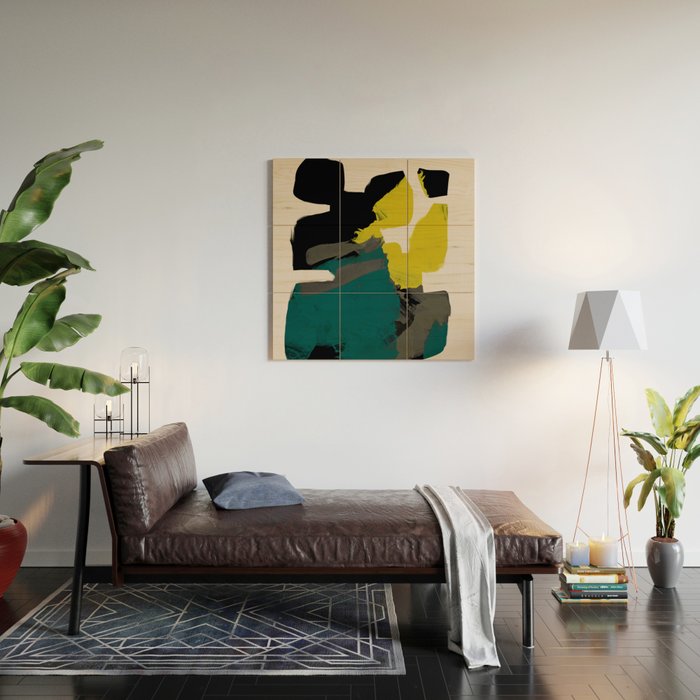 minimal abstract shapes  Wood Wall Art Gallery Image 2