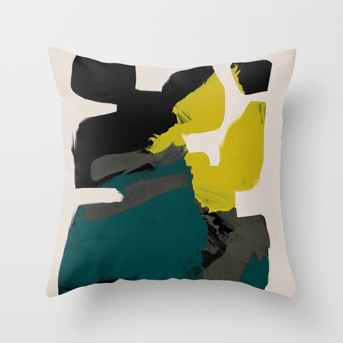 minimal abstract shapes  Throw Pillow Gallery Image 1