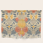 Warm Yellow, Orange & Blue Floral Wall Hanging Gallery Image 1