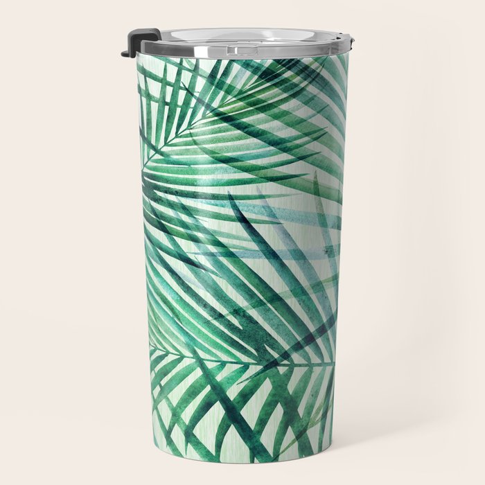 Tropical Fronds Abstract Design Travel Mug Gallery Image 3