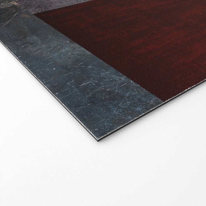Patchwork (Burgundy and Black) Welcome Mat Gallery Image 2