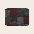 Patchwork (Burgundy and Black) Bath Mat Gallery Image 1