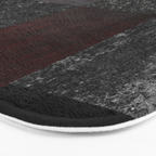 Patchwork (Burgundy and Black) Bath Mat Gallery Image 3