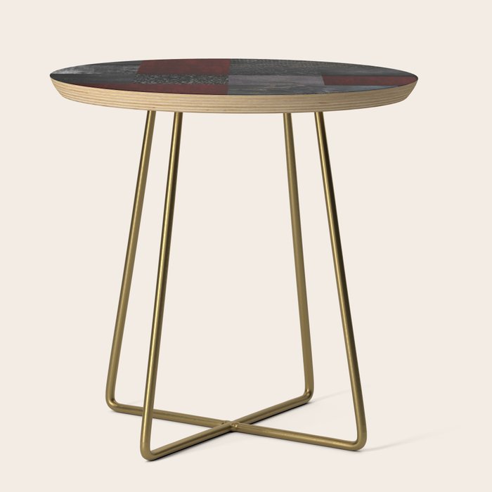 Patchwork (Burgundy and Black) Side Table Gallery Image 1
