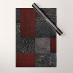 Patchwork (Burgundy and Black) Wrapping Paper Gallery Image 1